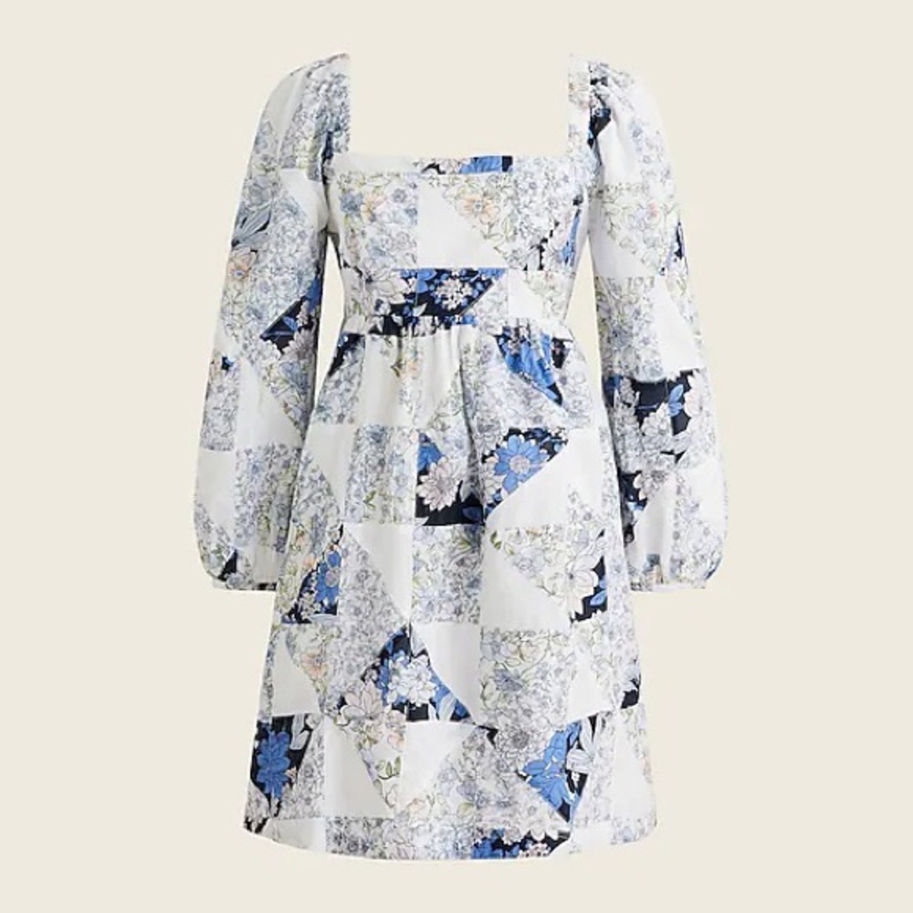 J.Crew Cotton Voile Patchwork Quilt Dress